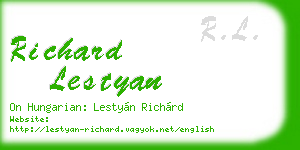 richard lestyan business card