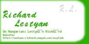 richard lestyan business card